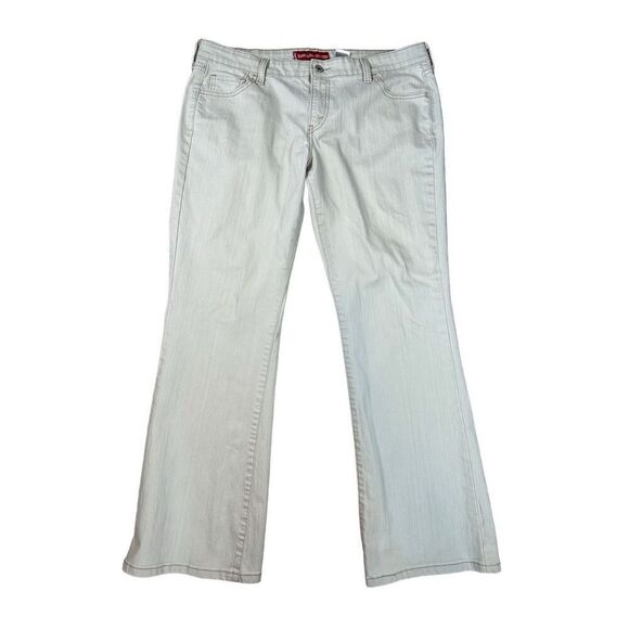 vintage y2k levi’s 518 super low rise bootcut stretch flared leg khaki jeans 17 - Picture 2 of 12